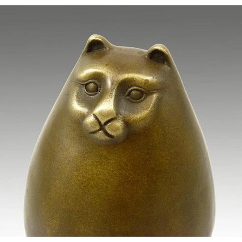 Bronze Sculpture of the Big Cat in the style of Fernando Botero, 20th Century For Sale - Image 5 of 6