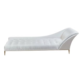 Koket Satin Upholstered Envy Chaise Lounge For Sale