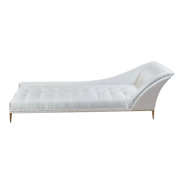 Koket Satin Upholstered Envy Chaise Lounge For Sale