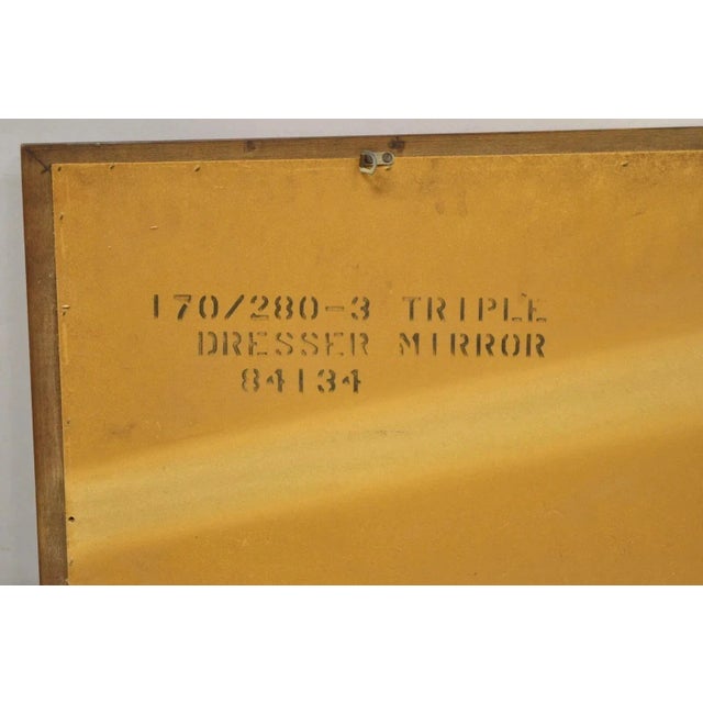 Mid 20th Century Vintage Mid Century Modern Walnut Wooden Frame Modernist Wall Mirror For Sale - Image 5 of 7