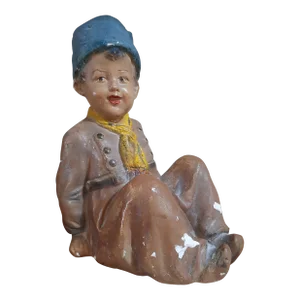 Sitting Dutch Boy Figurine Bookend