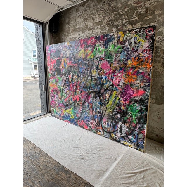 Dark Pink Jp Kilkenny | Monumental Mixed Media Original, "Untitled" For Sale - Image 8 of 11