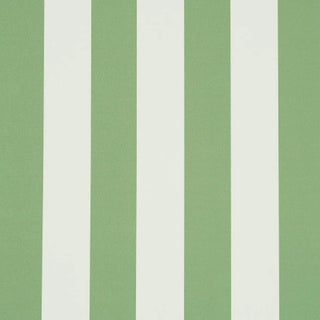 Schumacher Emma Stripe Wallpaper In Apple Green For Sale