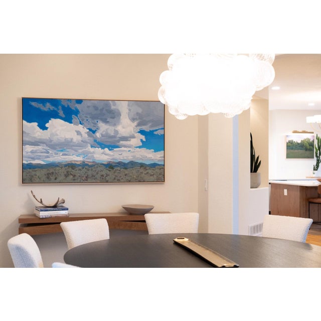 Contemporary Where the Light Breaks by Michael Magrin | Oil on Canvas Mountain Landscape With Clouds For Sale - Image 3 of 14