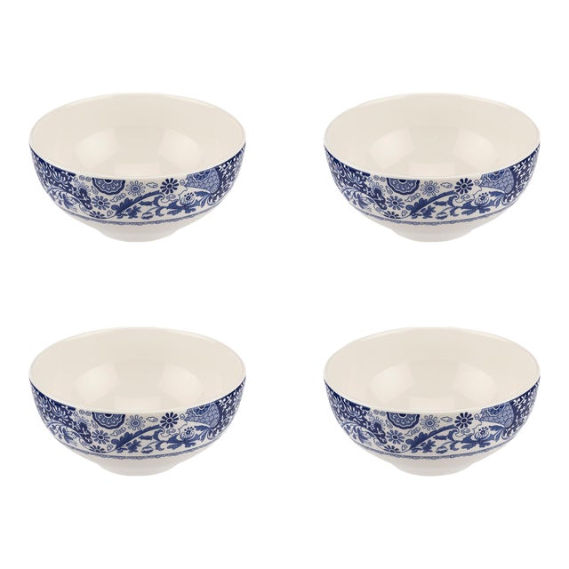 Spode Blue Italian Brocato Bowl 6.5" - Set of 4 For Sale