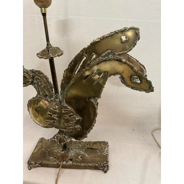 Metal Brutalist Sculpture Lamp by Jacques Duval-Brassor, 1970s For Sale - Image 7 of 9