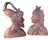 Ottoman Empire Busts in Hand-Carved Wood, Set of 2 For Sale