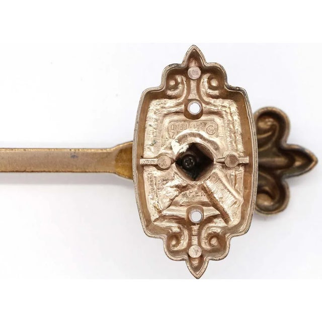 Vintage French Provincial Off White & Gold 3 Piece Bathroom Hardware Set For Sale - Image 4 of 12