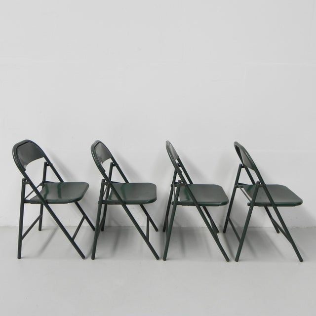 Industrial Steel Du-Al Folding Chairs from Dare Inglis, 1960s, Set of 4 For Sale - Image 13 of 18