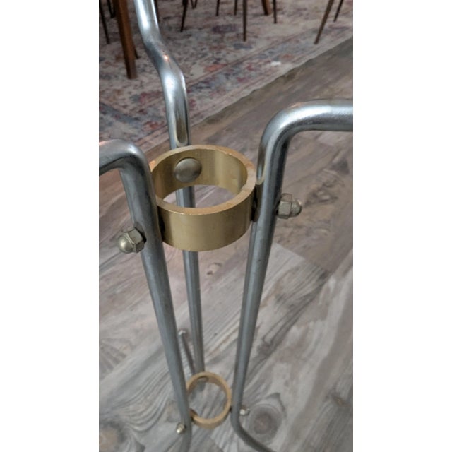 Mid-Century Modern Steel Champagne Bucket on Stand For Sale - Image 12 of 12