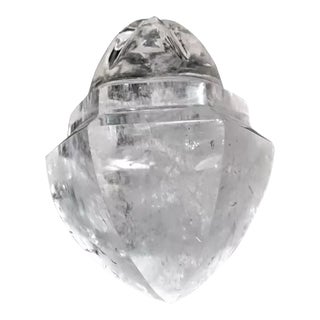Huge & Heavy Rock Crystal Chandelier Part/ Bottom Finial 6" by 5" Drilled for Use For Sale