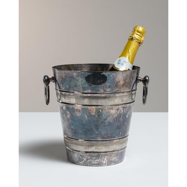Mid 20th Century France Teal Silver Ice Bucket For Sale In Greensboro - Image 6 of 15
