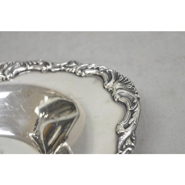 Mid 20th Century Vintage Community Ascot Victorian Silver Plated Oval Narrow Trinket Dish For Sale - Image 5 of 12