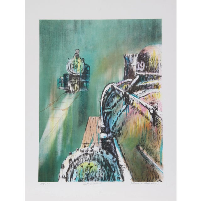 Modern Francis Atlee Caldwell, East West Bound, Lithograph For Sale - Image 3 of 3