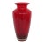 Hand Blown Ruby Red Tall Vase With Flared Opening and Clear Base 5084b For Sale