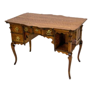 Early 20th Century Antique Small Oak Partners Desk