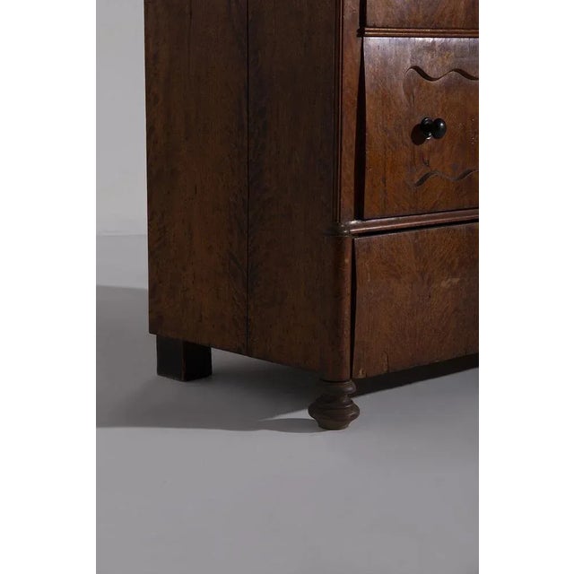 Italian Sicilian Chest of Drawers in Briar Wood, Late 1800s For Sale - Image 9 of 11