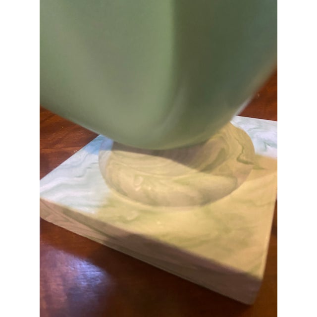 Vintage Postmodern Soleillade Linco Green Sculptural Handkerchief Table Lamp For Sale - Image 4 of 6