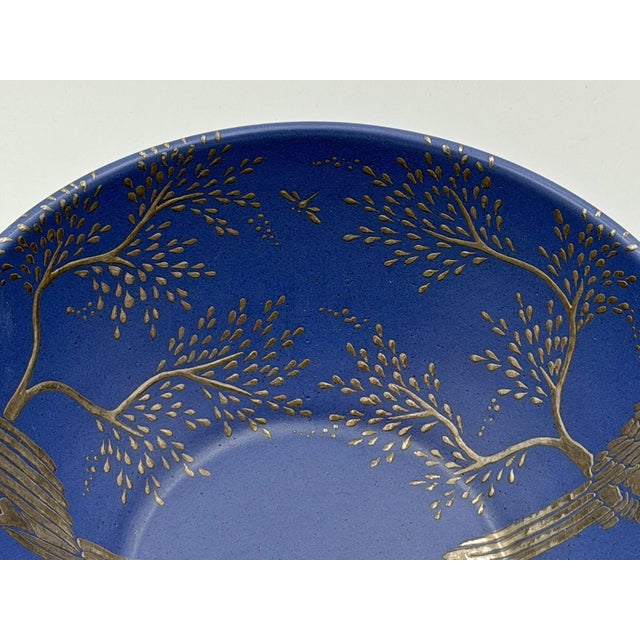 Emilia Castillo Cobalt Blue & Pure Silver Parrot Bowl, Taxco Mexico 1980s For Sale - Image 12 of 18