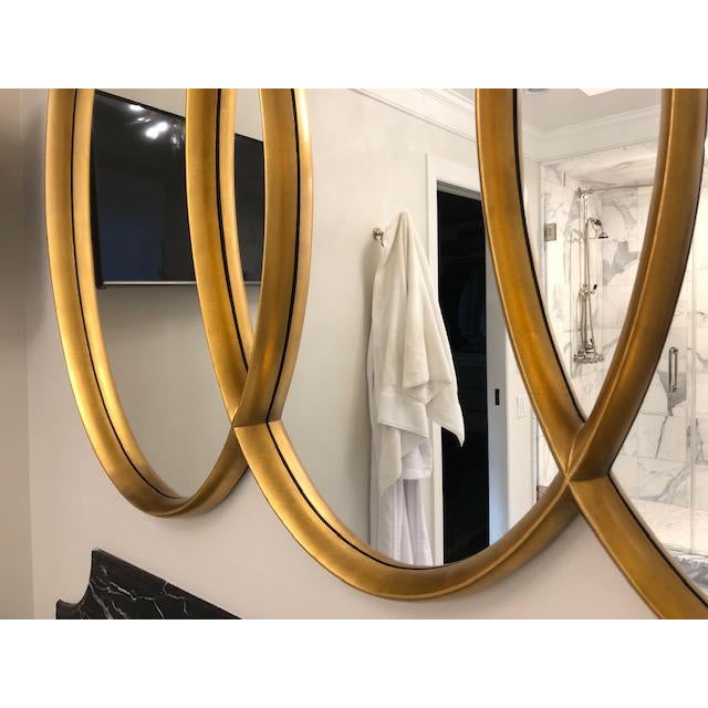 Gold Leaf Triple Oval Mirror Chairish