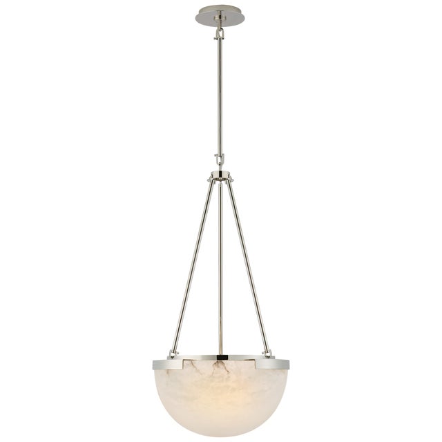 Melange Small Pendant in Polished Nickel with Alabaster Designer: Kelly Wearstler Fixture Height: 31.25" Min. Custom...