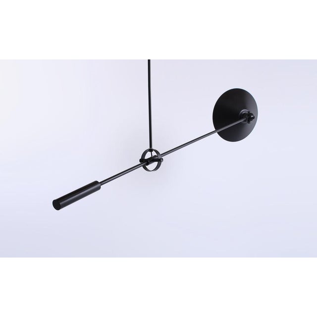 Black Counterbalance Ceiling Lamp attributed to J. J. M. Hoogervorst for Anvia, 1970s For Sale - Image 18 of 18