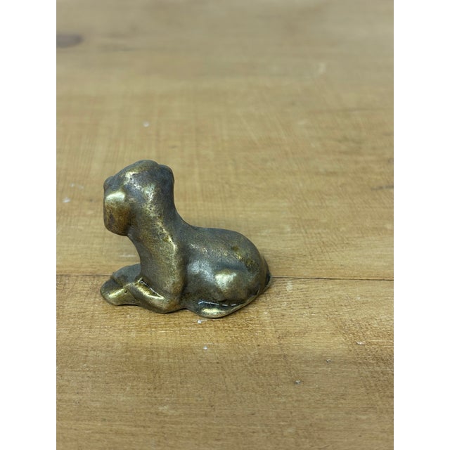 Vintage English Brass Dog For Sale - Image 4 of 6
