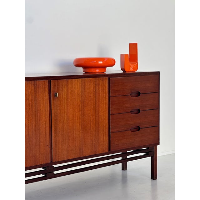 Black Sideboard in Teak, 1970s For Sale - Image 8 of 18