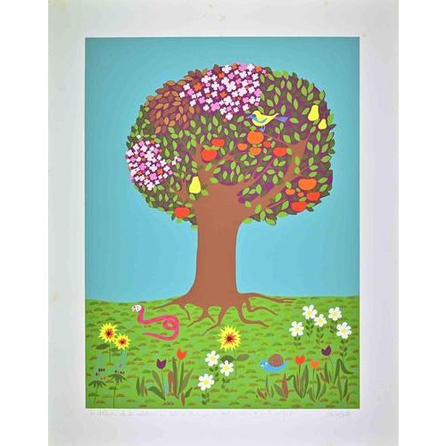 Marta Fabbri, Tree, 1990s, Lithograph For Sale - Image 3 of 3