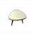 Vintage Side Table with Rounded Triangular Top, 1950s For Sale - Image 4 of 6
