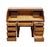 Brown Jasper Cabinet Solid Mahogany & Elm Burl Traditional Regency Inspired 54" Roll Top Desk For Sale - Image 8 of 16