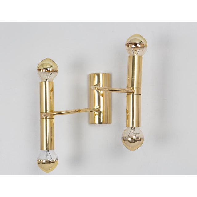 1970s Small Brass Sconces, Germany, 1970s, Set of 2 For Sale - Image 5 of 9