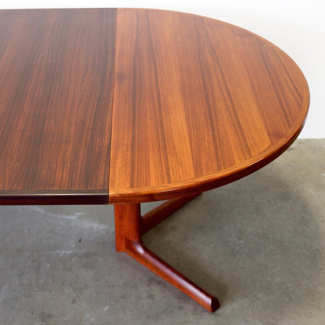1950s Danish Rosewood Dining Table W/ 2 Leaves For Sale - Image 14 of 18