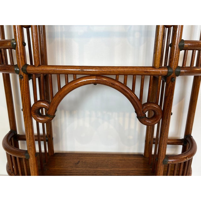 Bentwood and Brass Wall Shelves Unit. Austrian Arts & Crafts Works Circa 1900 For Sale - Image 9 of 12