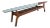Mid Century Modern Slotted Coffee Table With Surfboard Glass Top | in Harvey Probber Style For Sale