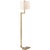 Alander Floor Lamp in Hand-Rubbed Antique Brass with Linen Shade Designer: AERIN Height: 49" Shade Detail: 8" x 9" x 9"...