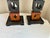 Mid-Century Modern Mid-Century Modern Stacked Geometric Wooden Cube Table Lamps - Pair For Sale - Image 3 of 12