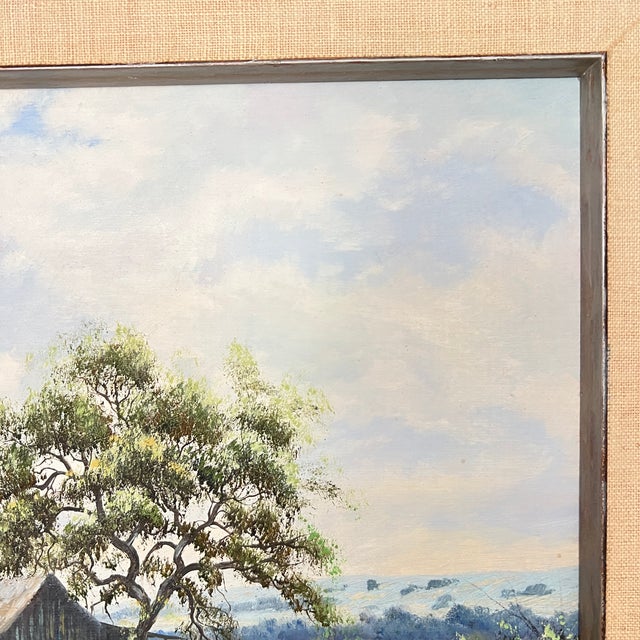 Mid 20th Century Original Bluebonnet Landscape Painting by Renne Hughes For Sale In San Antonio - Image 6 of 10