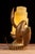 1930s Art Deco Figural Eagle Painted Metal Table Lamp With Uranium Glass Shade For Sale - Image 10 of 13