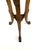 Antique Side Table with Doe Shoe Legs, Carved Round Top & Garland of Flowers For Sale - Image 9 of 14