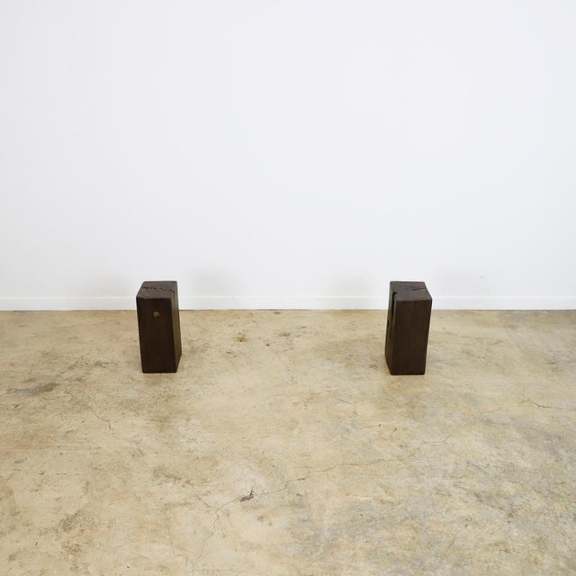 1970s Solid Tropical Wood Abstract Bench For Sale - Image 15 of 17