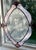 A extraordinary, one-of-a-kind, vintage leaded stained glass statement panel featuring an intricate, woven Dutch picture...