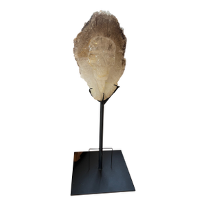 Balam: Monumental Hand-Carved Brazilian Smoky Quartz Sculpture With Natural Elestial Formation