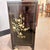 Wood Vintage Chinoiserie Black Lacquer Floral and Bird Cabinet For Sale - Image 7 of 10
