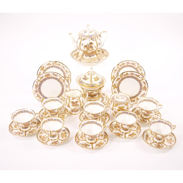 Late 20th Century Gilt Gold Russian Lomonosov Porcelain Coffee & Tea Service / by A. Vorobievsky For Sale - Image 5 of 12