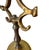 Brass Mid 20th Century Pair of Heavy Brass Three-Light Candelabra | Dark Academia English Library Style For Sale - Image 8 of 8