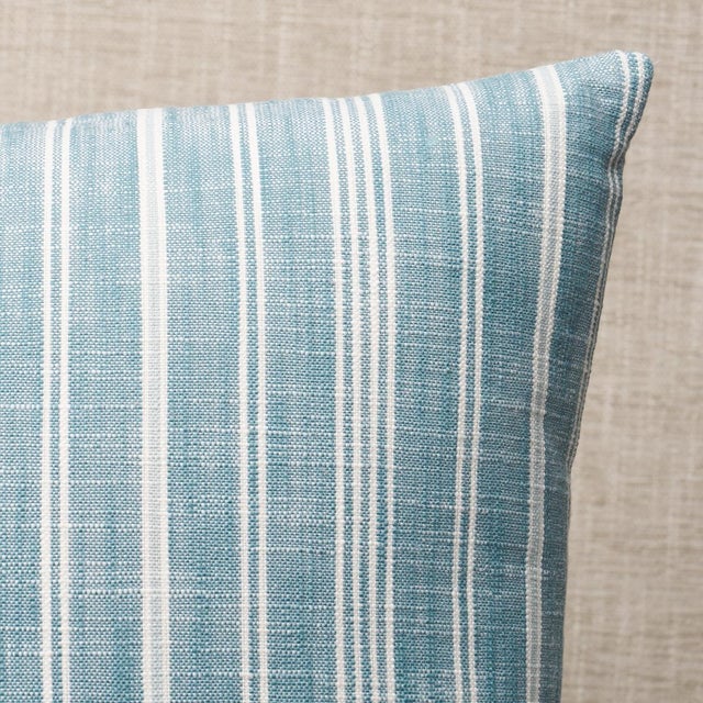 This pillow features Lucy Stripe by Mark D. Sikes for Schumacher with a knife edge finish. Mark D. Sikes had style and...
