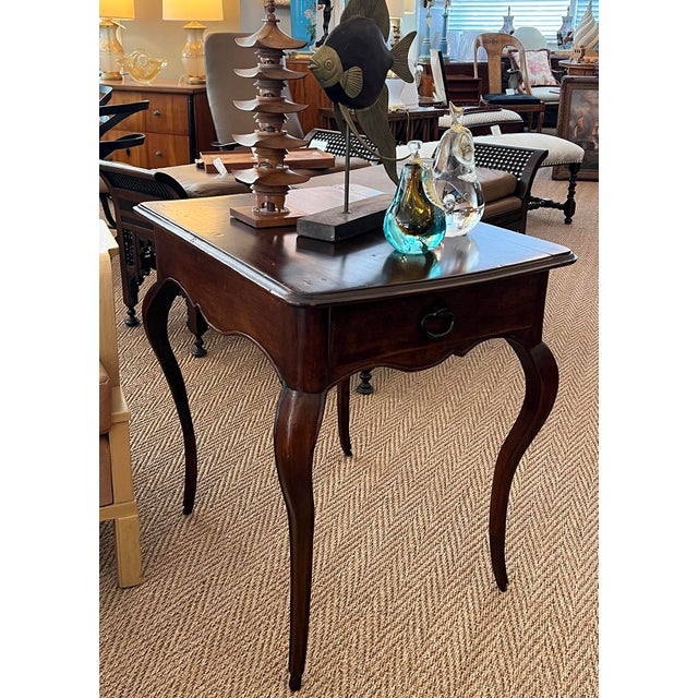 1900 - 1909 French Provincial Single-Drawer Rectangular Side Table For Sale - Image 5 of 5
