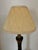 Mid 20th Century Mid 20th Century Black and Gold Neoclassical Style Column Lamp With Painted Florals For Sale - Image 5 of 12