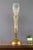 Art Deco Carved Wood and Frosted Enamel Table Lamp, 1930s For Sale - Image 18 of 18